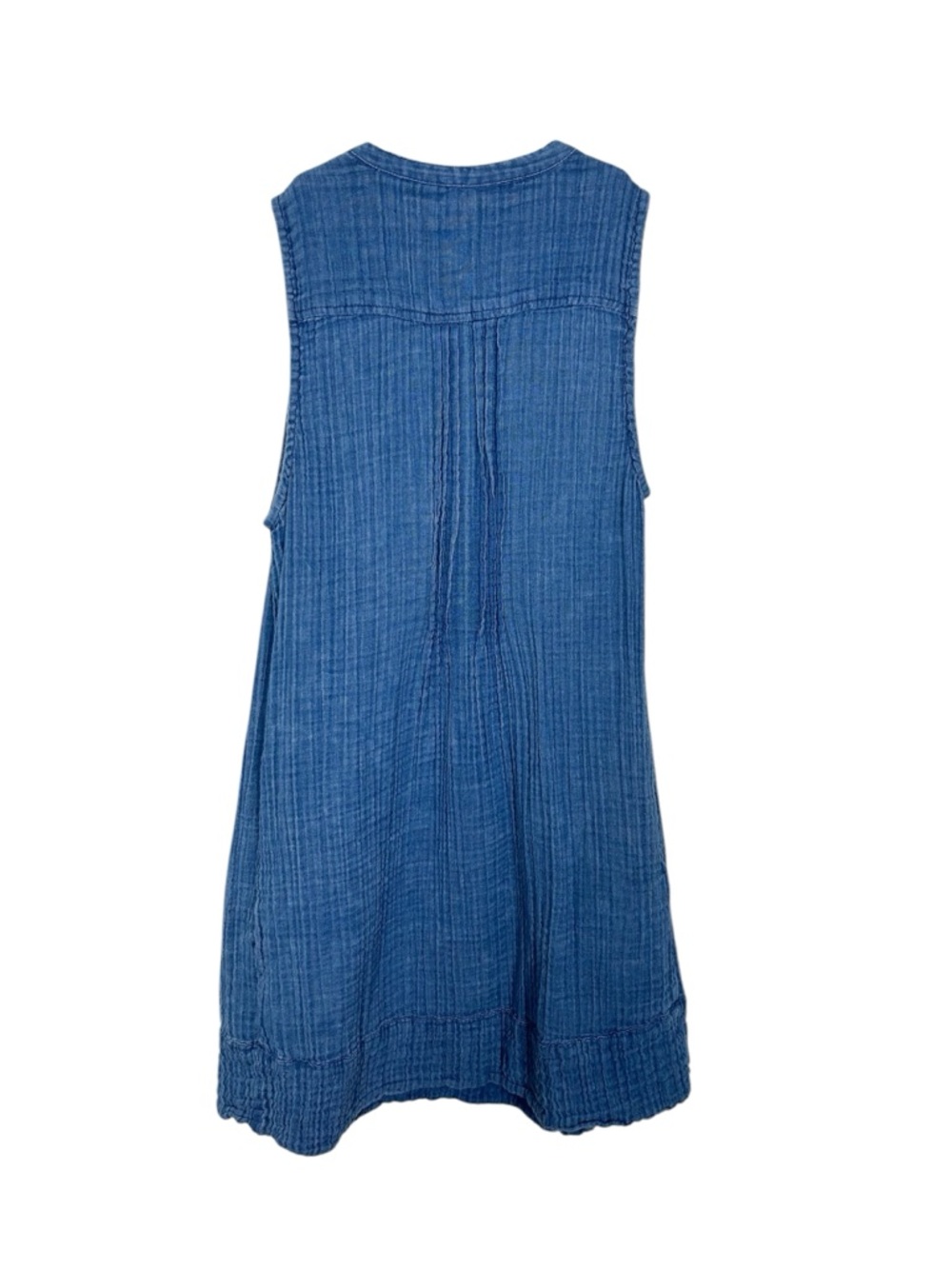 Faherty Cotton Gauze Isha Dress Indigo - Picture 4 of 9